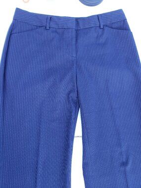 Express Editor Blue Pinstripe Dress Pants Size 6 Career Workwear